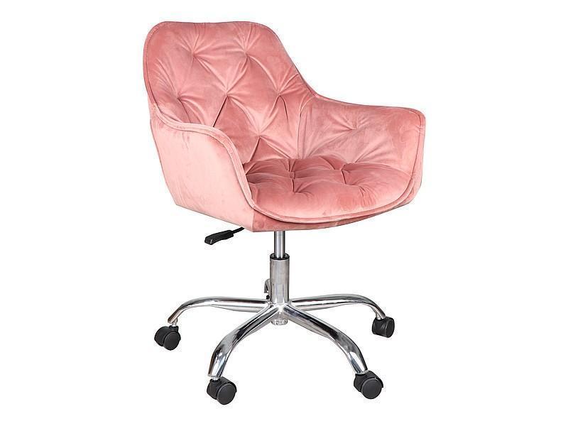 Кресло поворотное SIGNAL Q-190, VELVET, розовый античный, тк.52