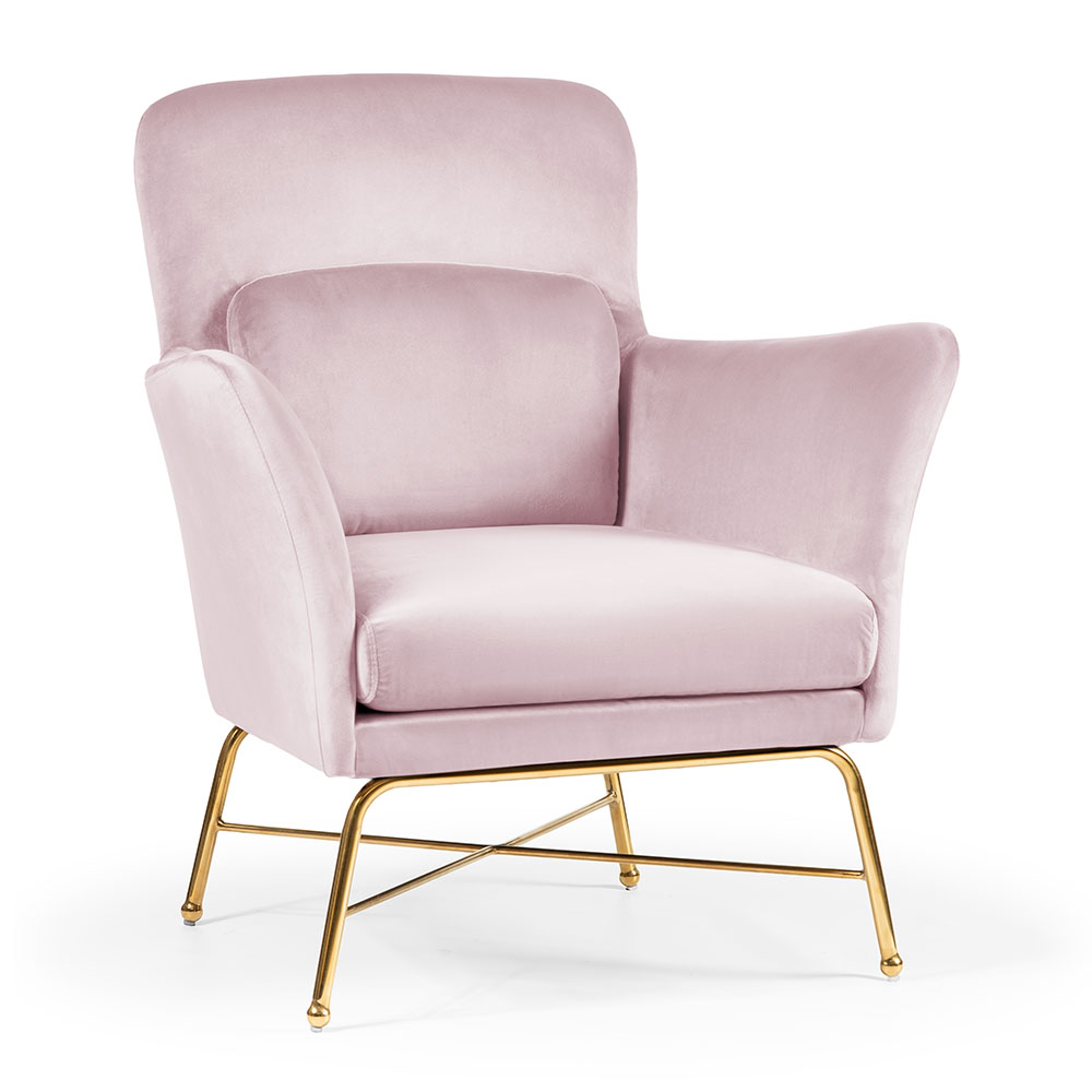 Кресло PMG VERA, розовый / ножки золото 