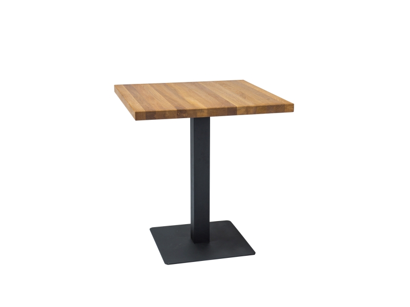 Фото и описание стол signal puro, массив дуб / черный, 70x70