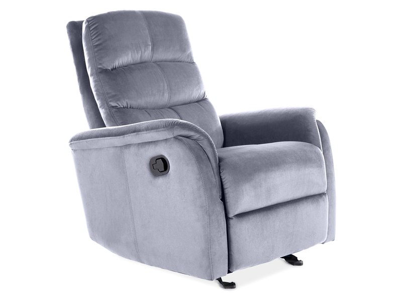 Кресло раскладное SIGNAL JOWISZ VELVET, серый, тк.BL14 