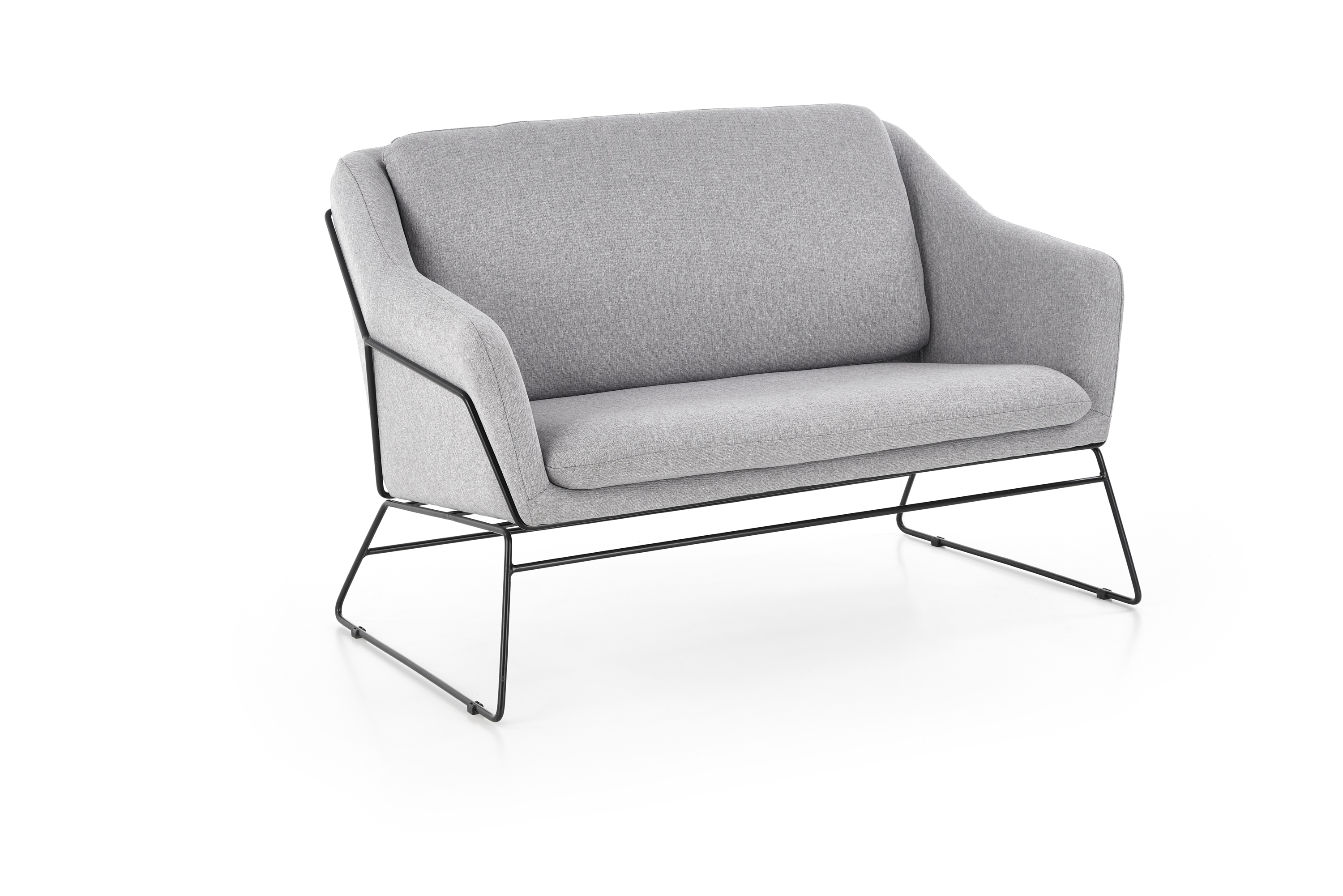 Кресло для отдыха двойное HALMAR SOFT 2 XL, св. серый / / ножки черные 