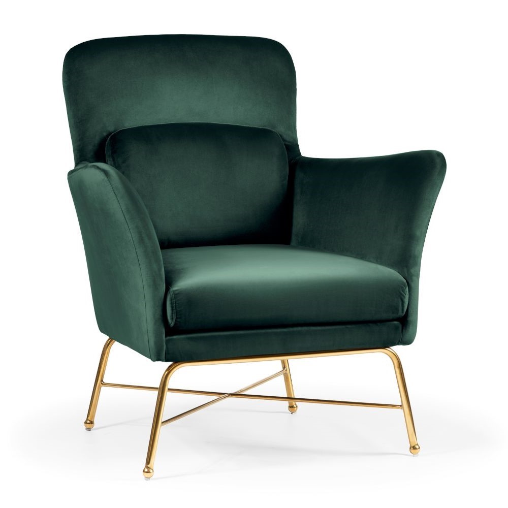 Кресло PMG VERA, зелёный / ножки золото 