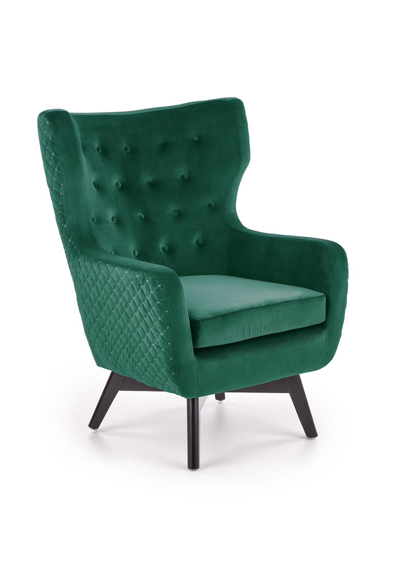 Кресло для отдыха HALMAR MARVEL, т.зеленый / черный 