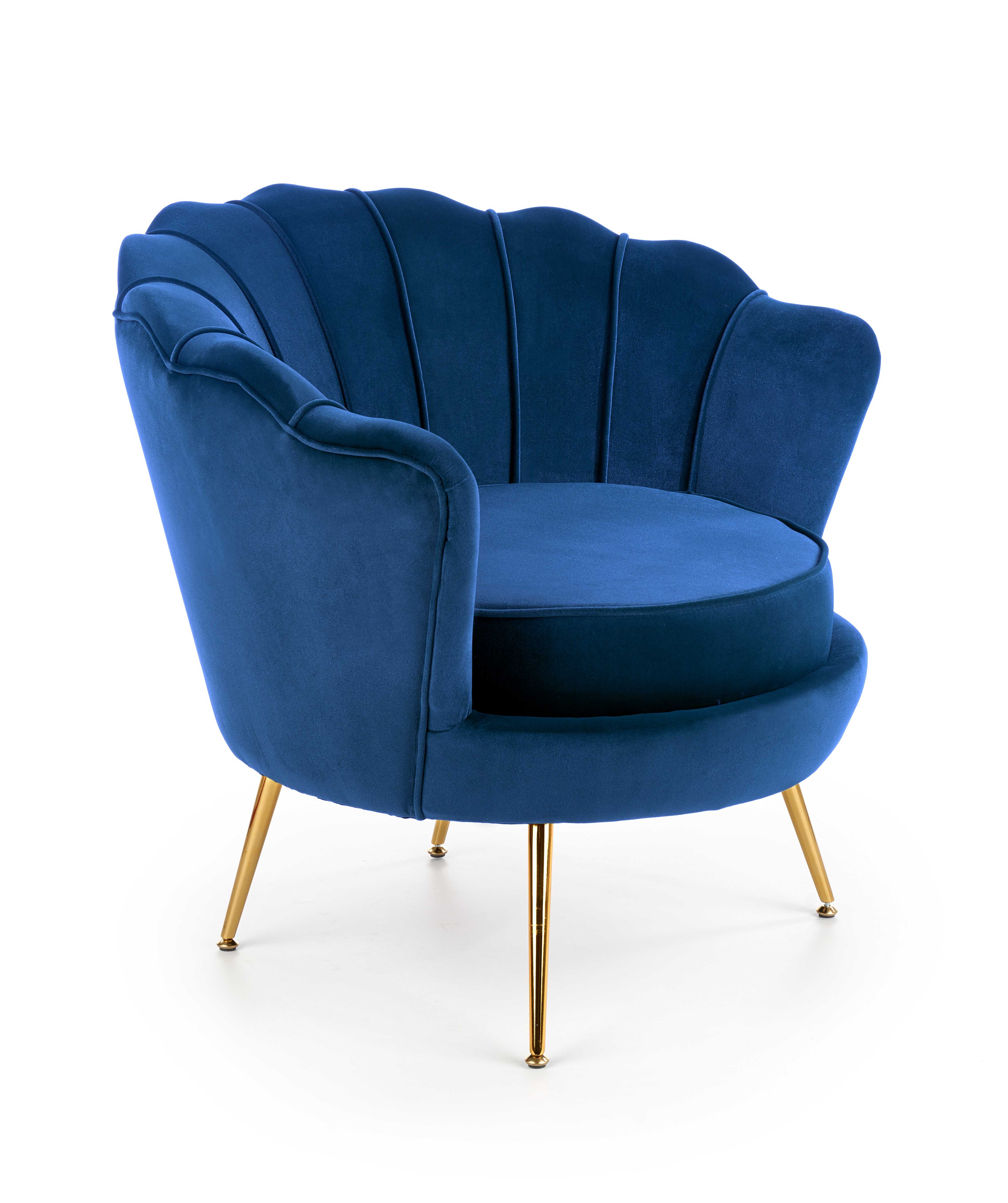 Кресло для отдыха HALMAR AMORINITO, синий / золото 