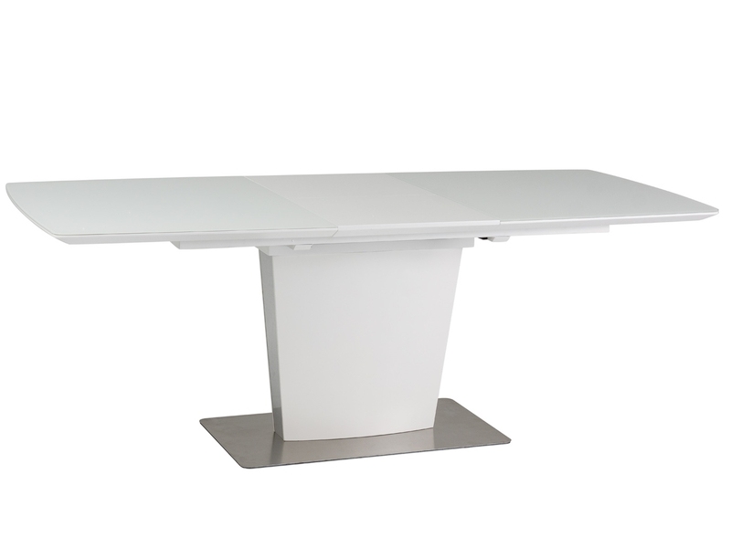 Фото и описание стол signal felipe, белый матовый / белый матовый, 160(210)x90
