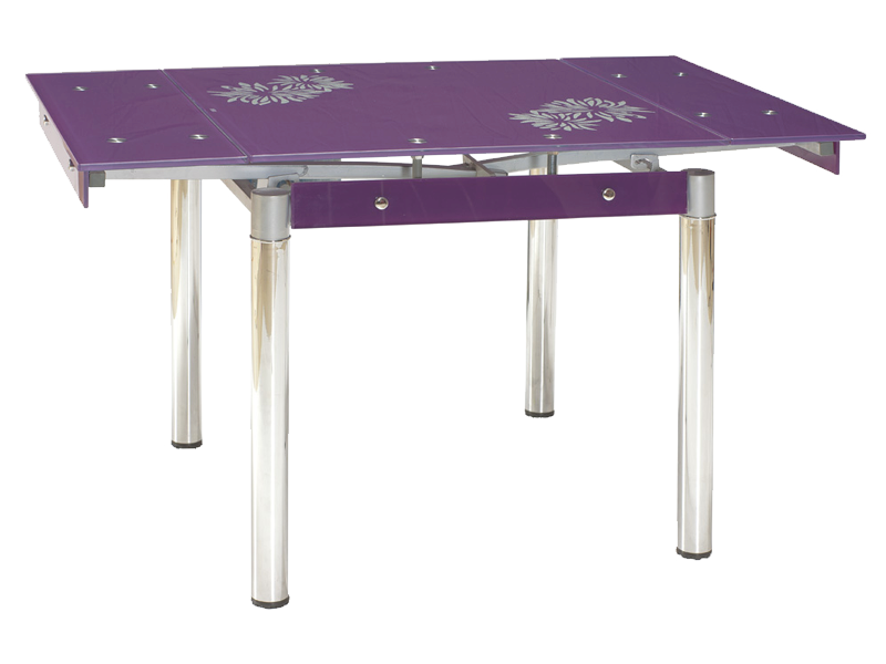 Фото и описание стол signal gd082, фиолетовый, 80(131)x80