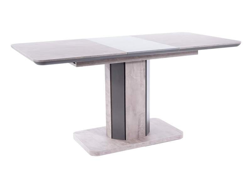 Фото и описание стол signal hexon, серый эфф. бетона / графит, 120(160)x80