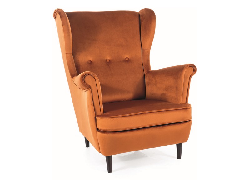 Кресло SIGNAL LORD VELVET, коричневый / венге, тк. BL4215 