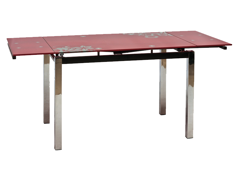 Фото и описание стол signal gd017, красный, 110(170)x74