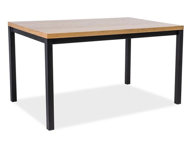 Фото и описание стол signal normano, массив дуб / черный, 150x90