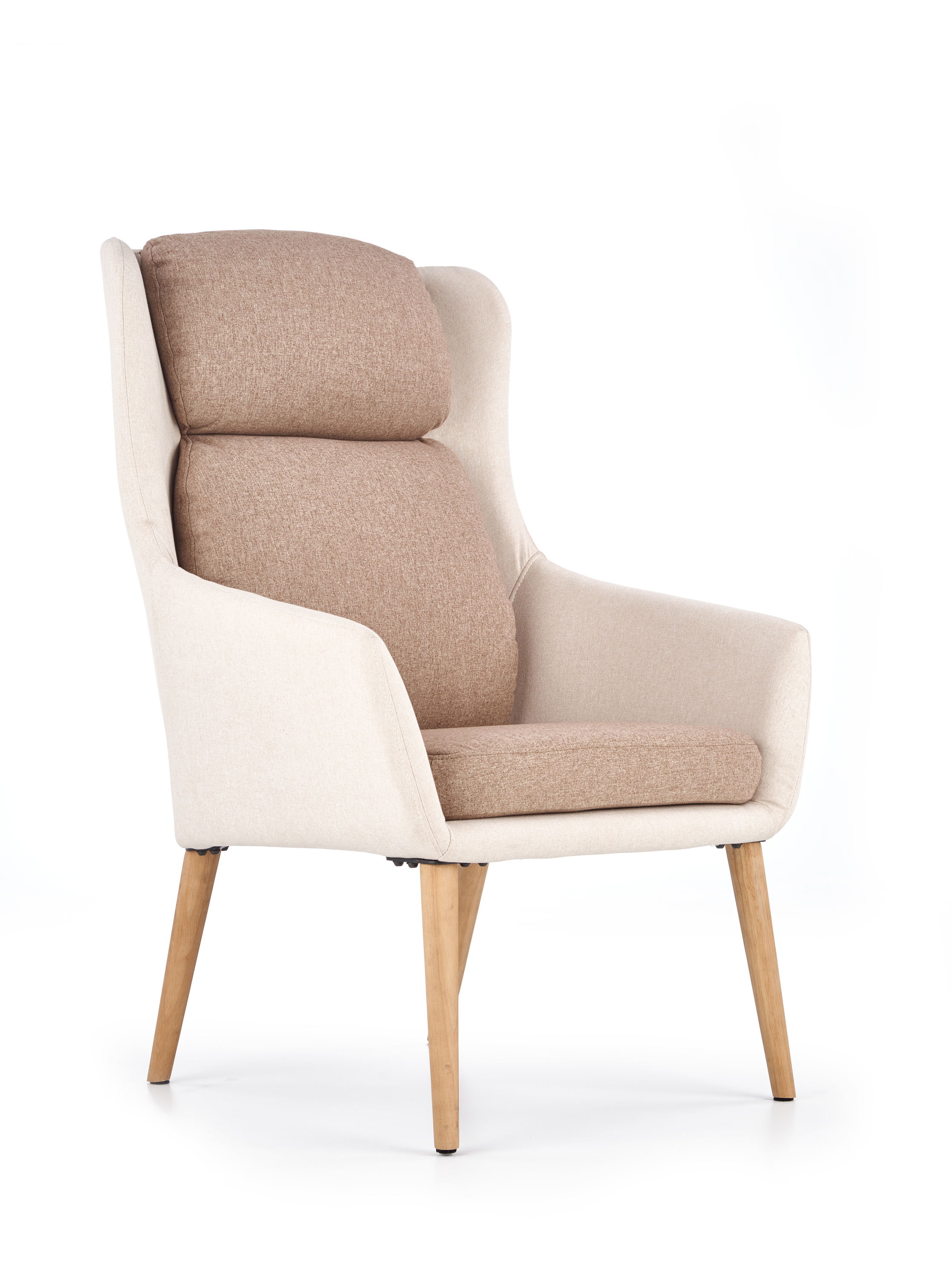 Кресло для отдыха HALMAR PURIO, бежевый / коричневый 