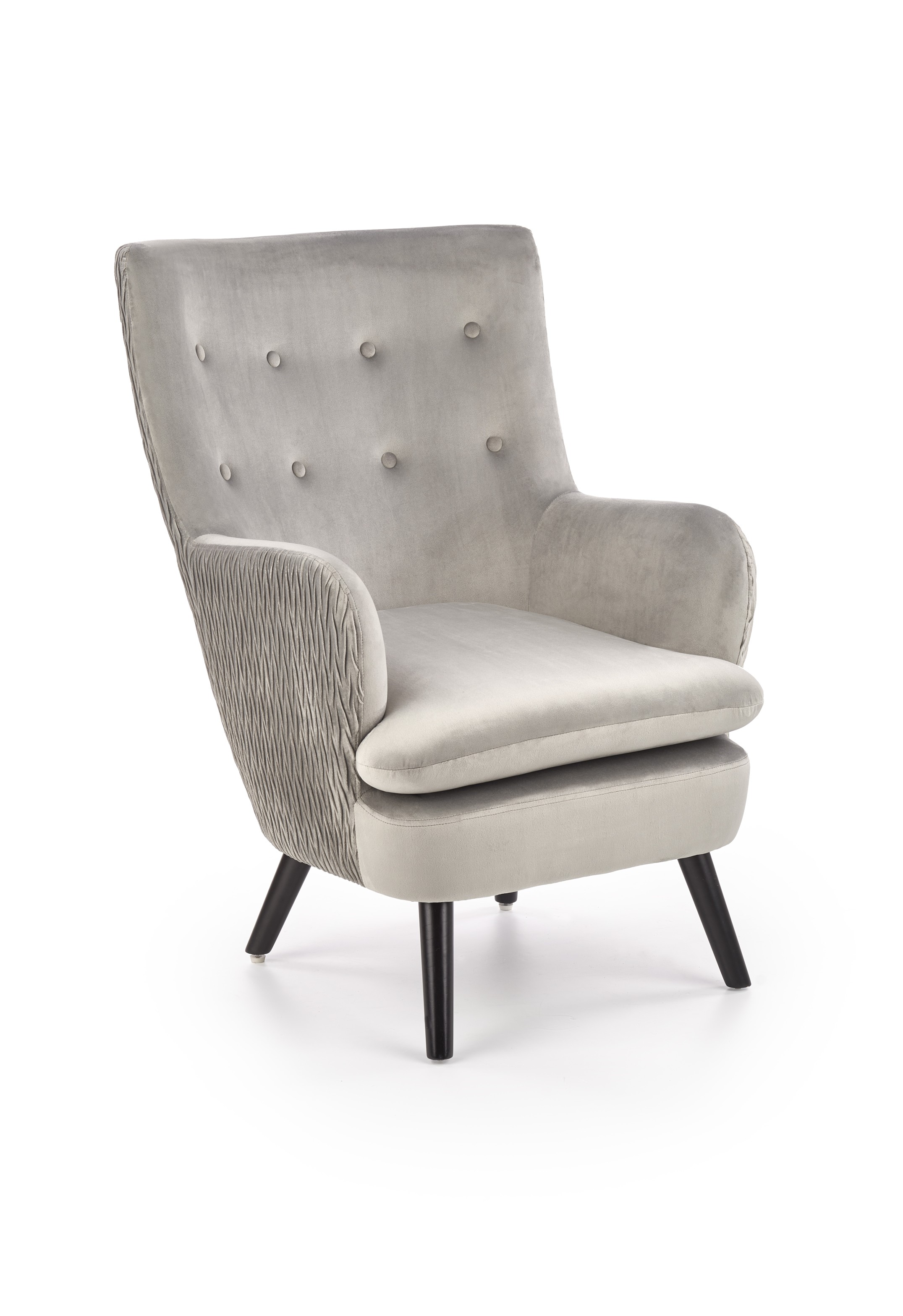 Кресло для отдыха HALMAR RAVEL, серый / черный 