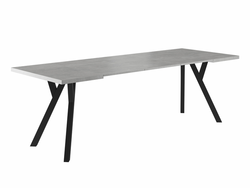 Фото и описание стол signal merlin, эффект бетона / черный, 90(240)x90