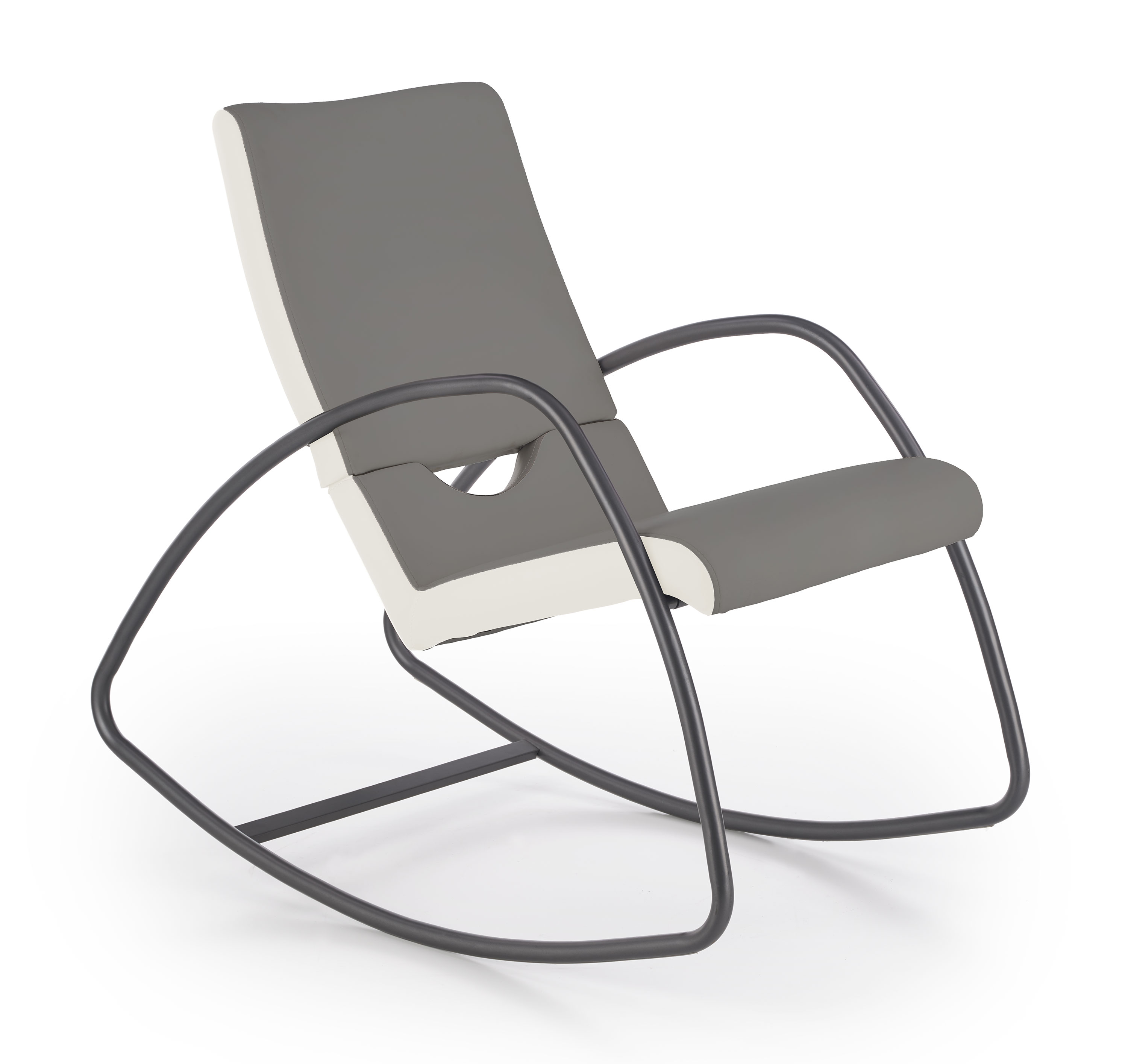 Кресло-качалка HALMAR BALANCE, белый / серый 