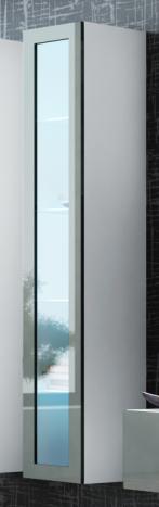 Шкаф-витрина VIGO 180, белый / серый глянец 