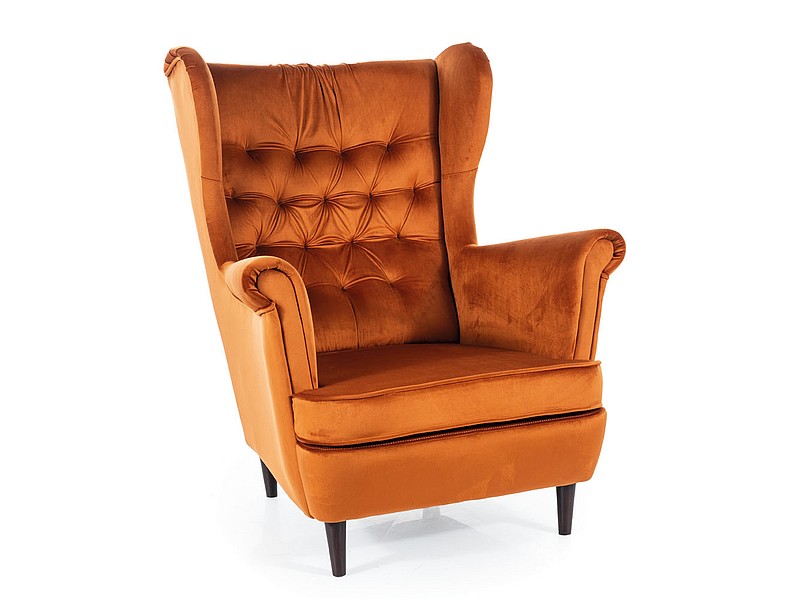 Кресло SIGNAL HARRY VELVET, коричневый / венге, тк. BL4215 