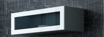 Шкаф-витрина VIGO 90, серый / белый глянец 