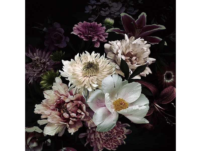 Стеклянная картина SIGNAL FLOWERS IV, 80x80 