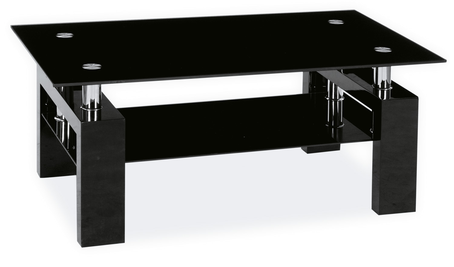 Столик журнальный SIGNAL LISA II, черный глянец, 110x60x55 