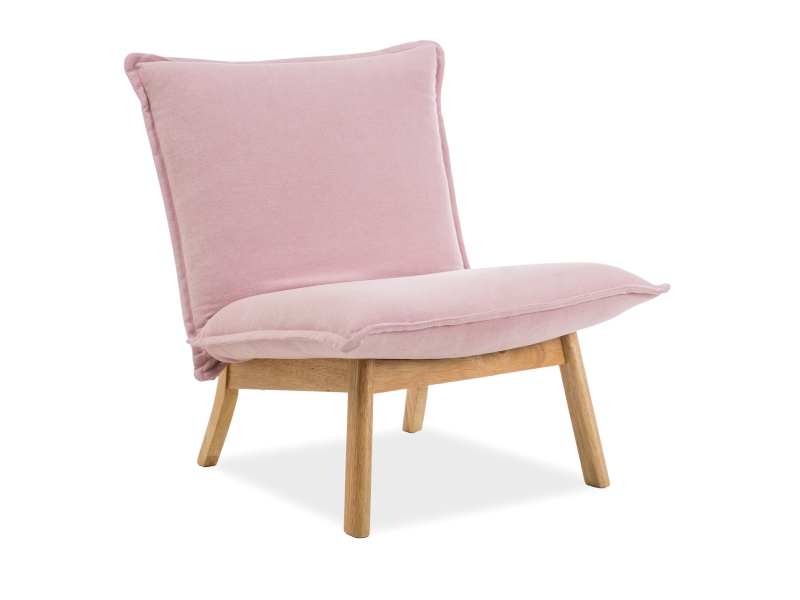 Кресло SIGNAL BOLLO 1, дуб / розовый, тк. 116 
