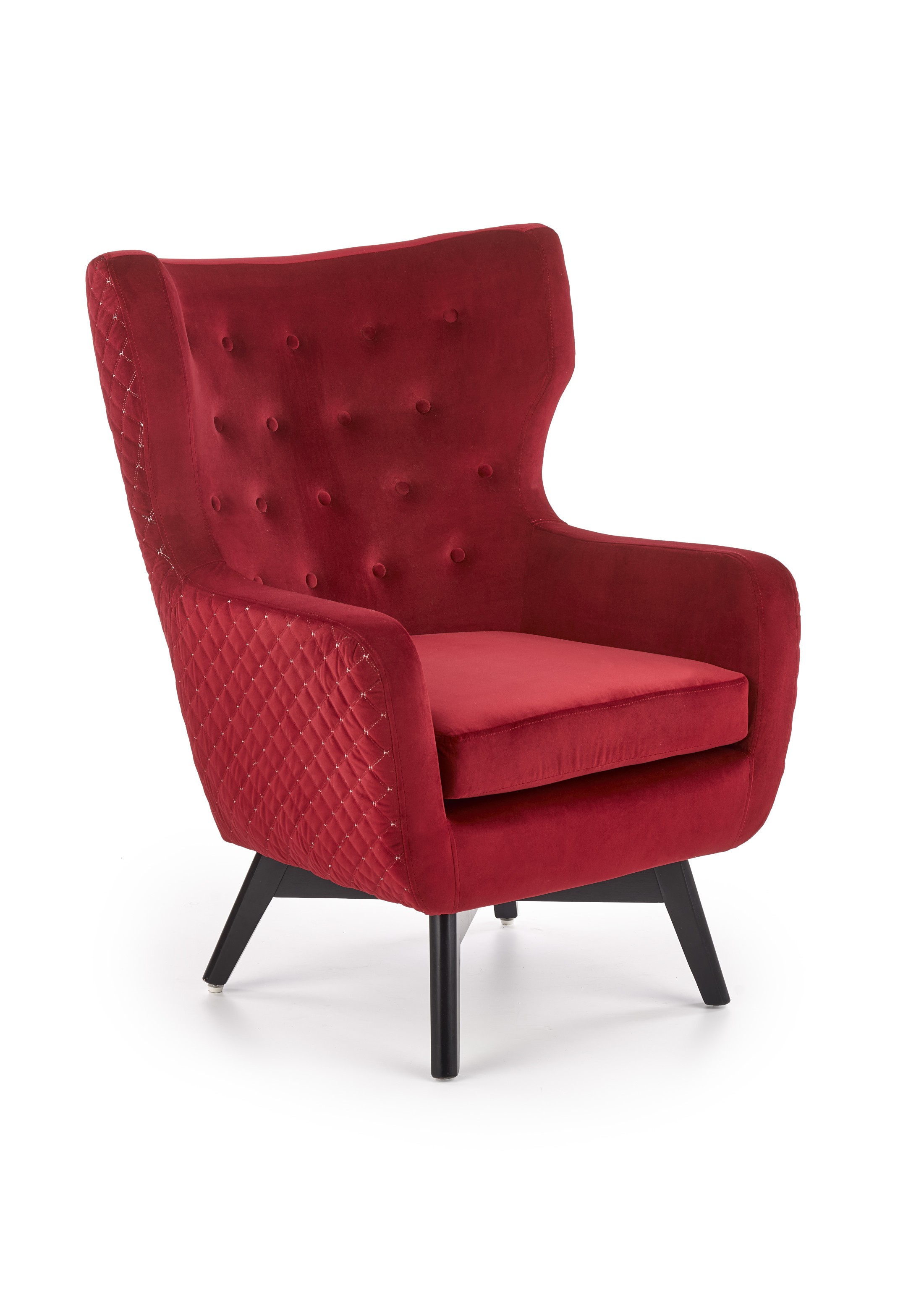 Кресло для отдыха HALMAR MARVEL, бордовый / черный 