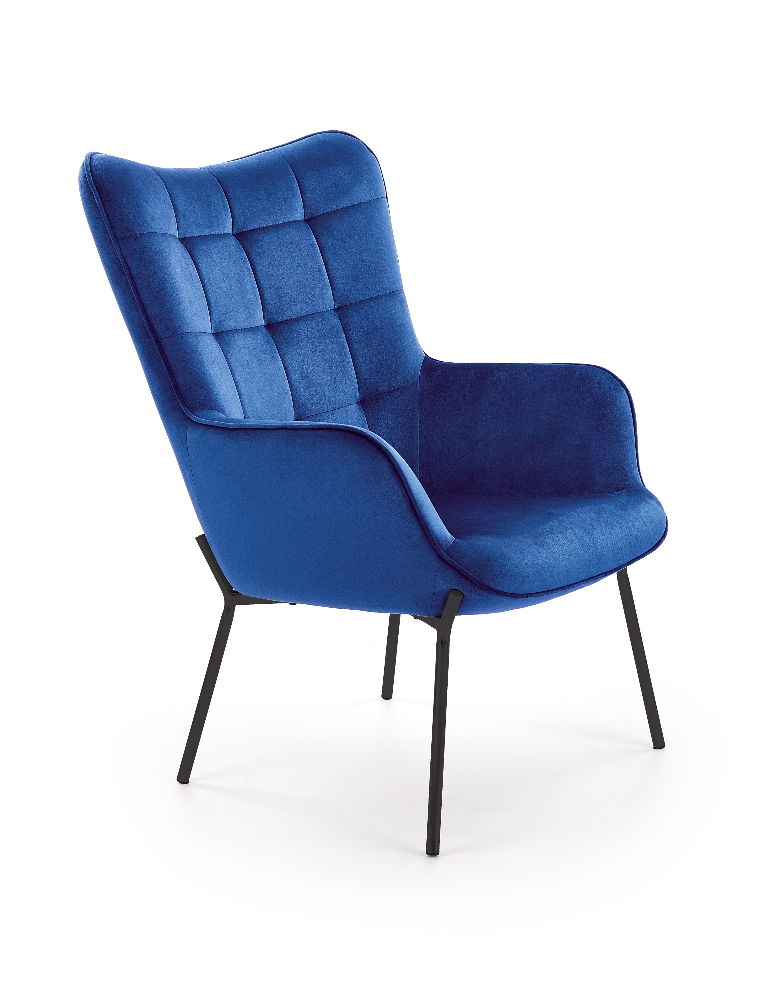 Кресло для отдыха HALMAR CASTEL, черный / синий 