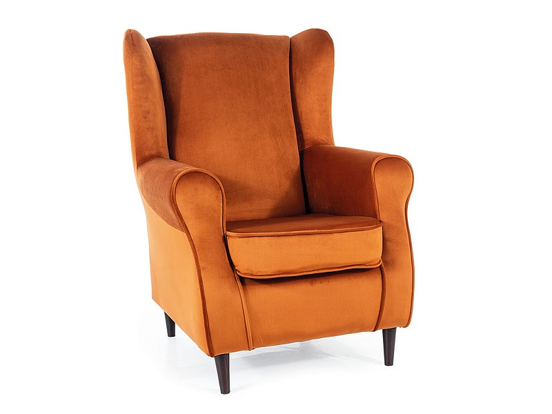 Кресло SIGNAL BARON VELVET, коричневый / венге, тк. BL4215 