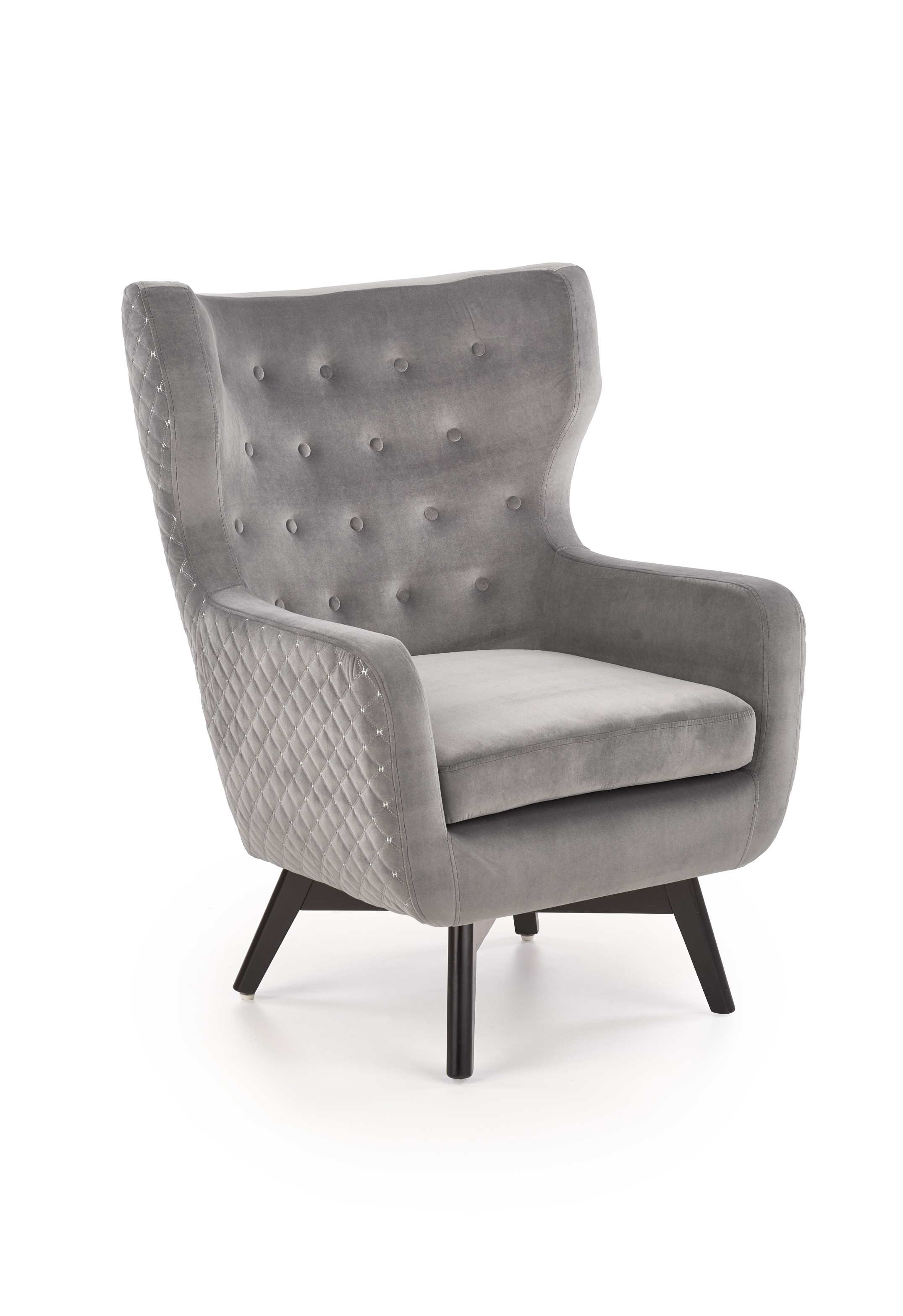 Кресло для отдыха HALMAR MARVEL, серый / черный 