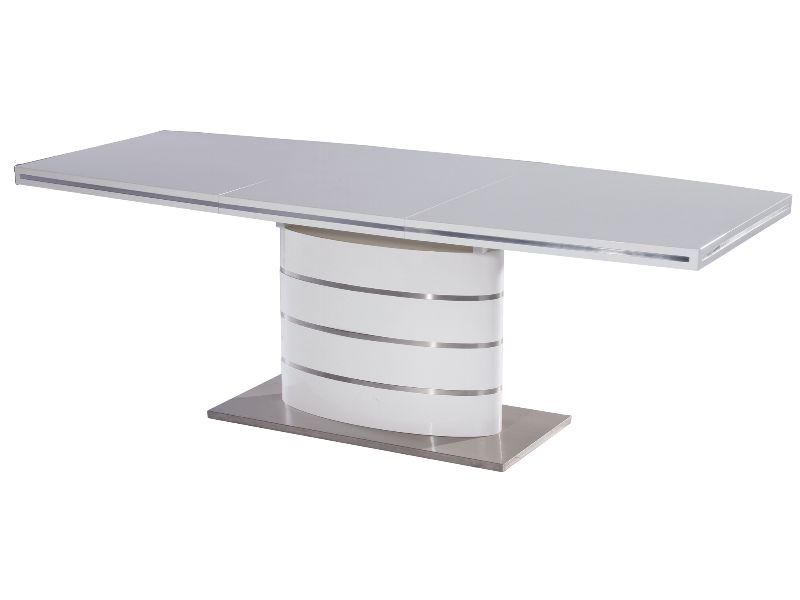 Фото и описание стол signal fano, белый глянец / белый глянец, 120(180)x80
