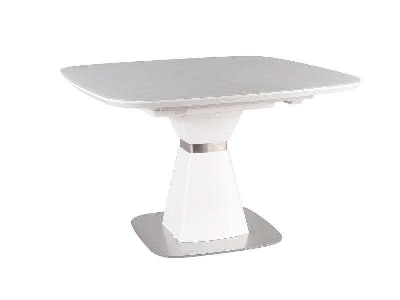 Фото и описание стол signal saturn, белый матовый, 120(160)x120