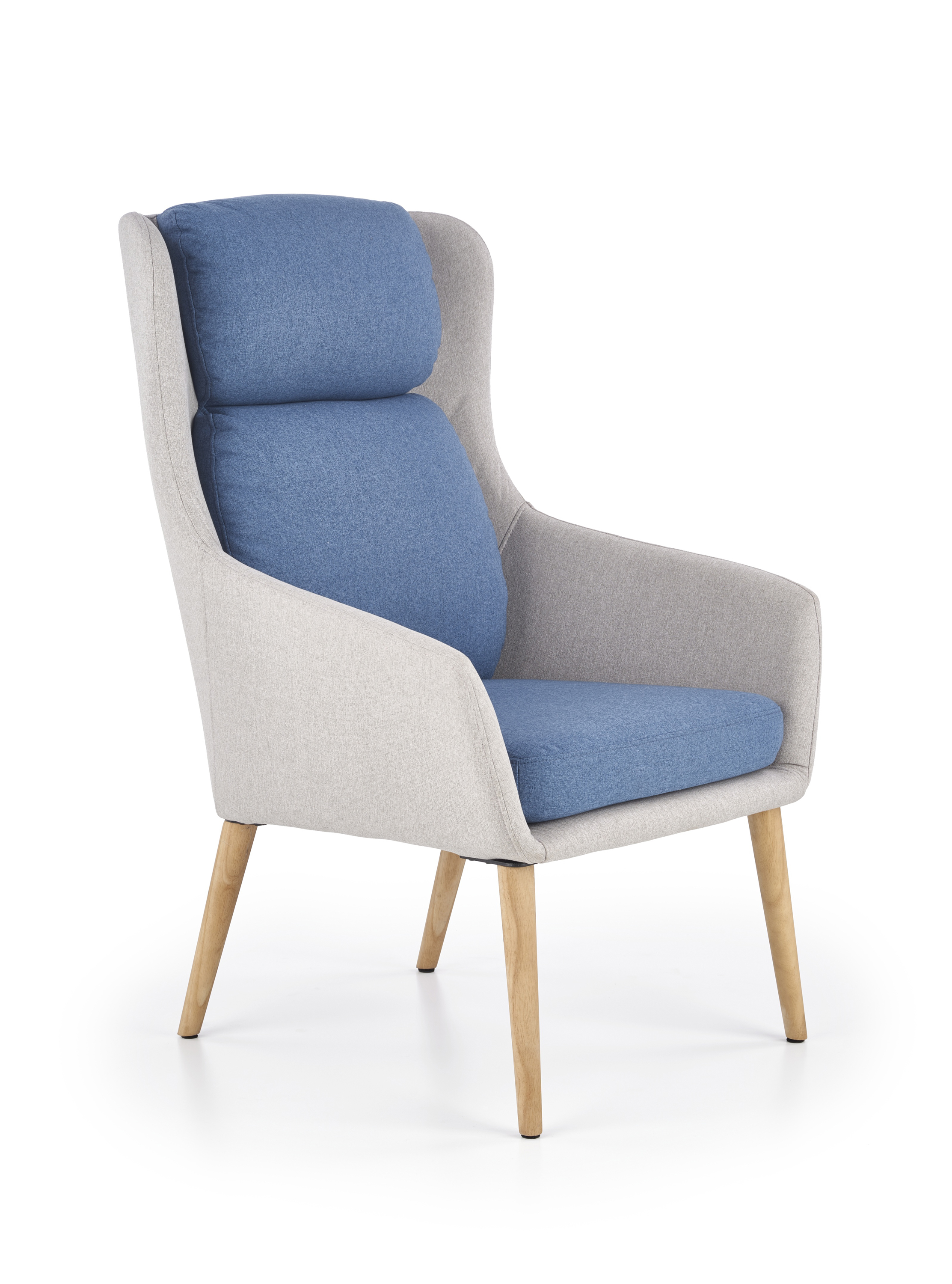 Кресло для отдыха HALMAR PURIO, св. серый / синий 