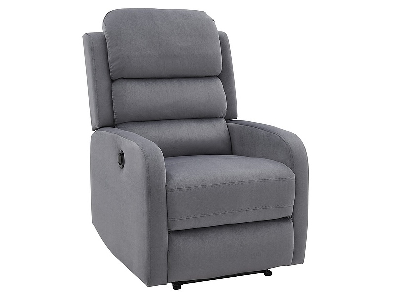 Кресло раскладное SIGNAL PEGAZ M VELVET, массаж, серый, тк.BL14 