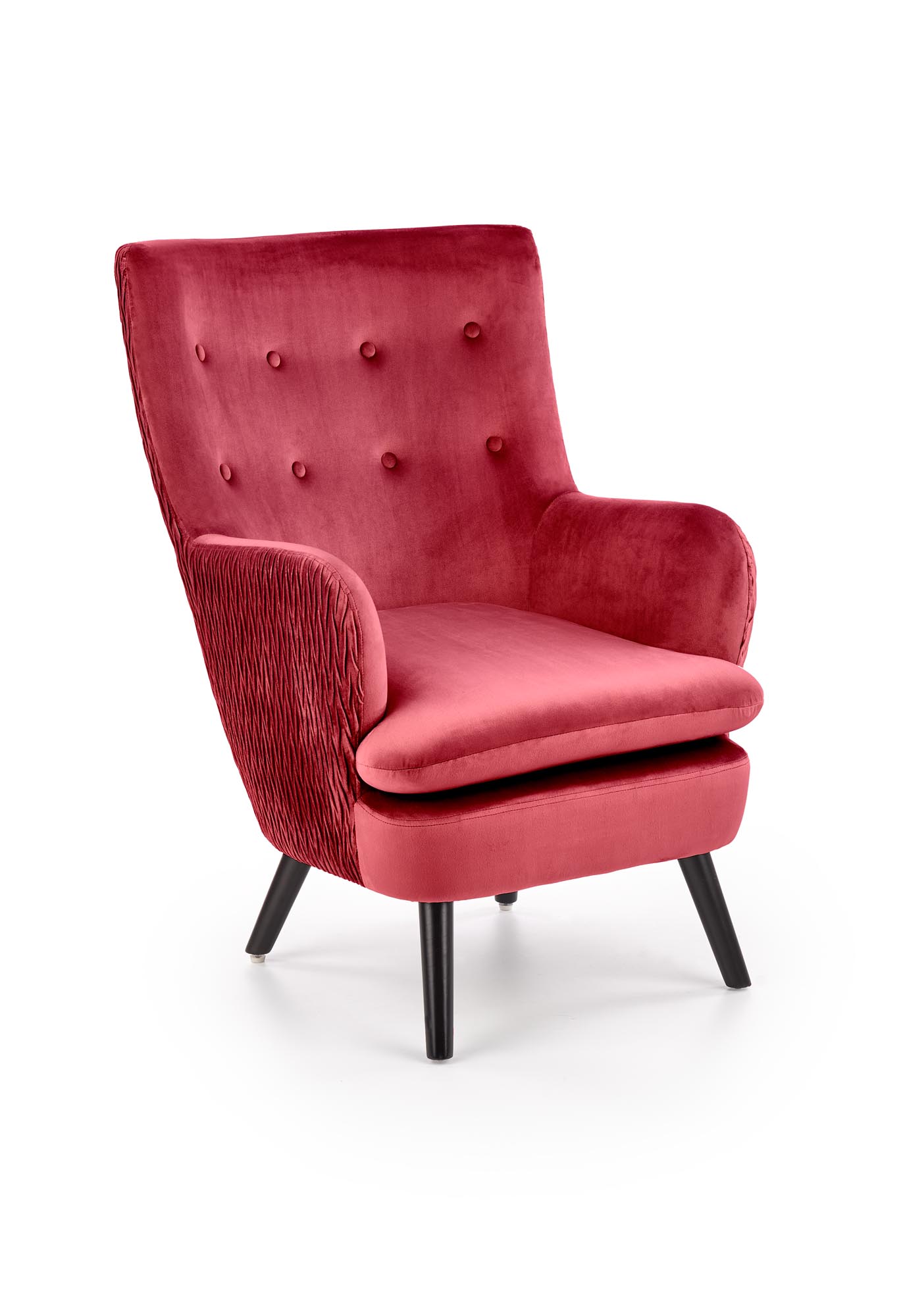 Кресло для отдыха HALMAR RAVEL, бордовый / черный 