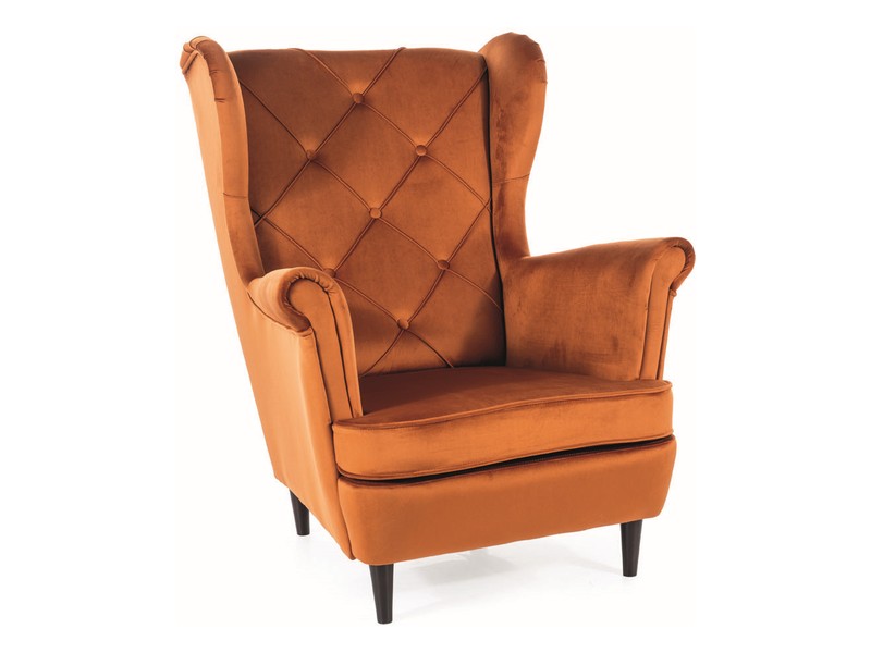 Кресло SIGNAL LADY VELVET, коричневый / венге, тк. BL4215 