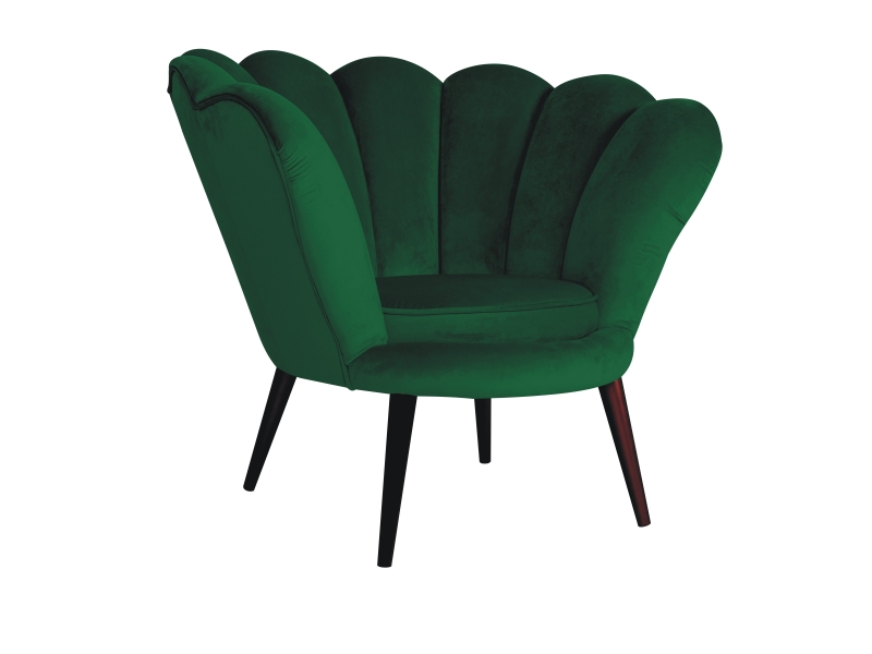 Кресло SIGNAL MAGNOLIA VELVET, зеленый / венге, тк. BLUVEL 78 