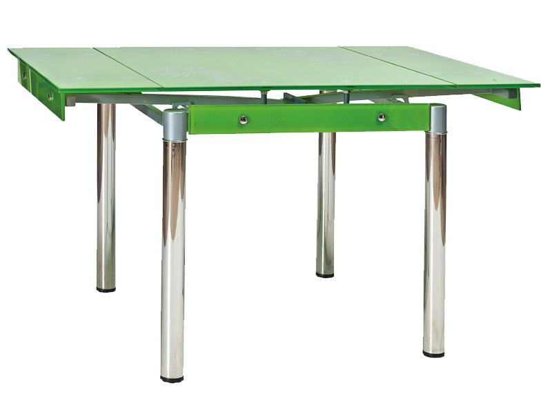Фото и описание стол signal gd082, зеленый, 80(131)x80