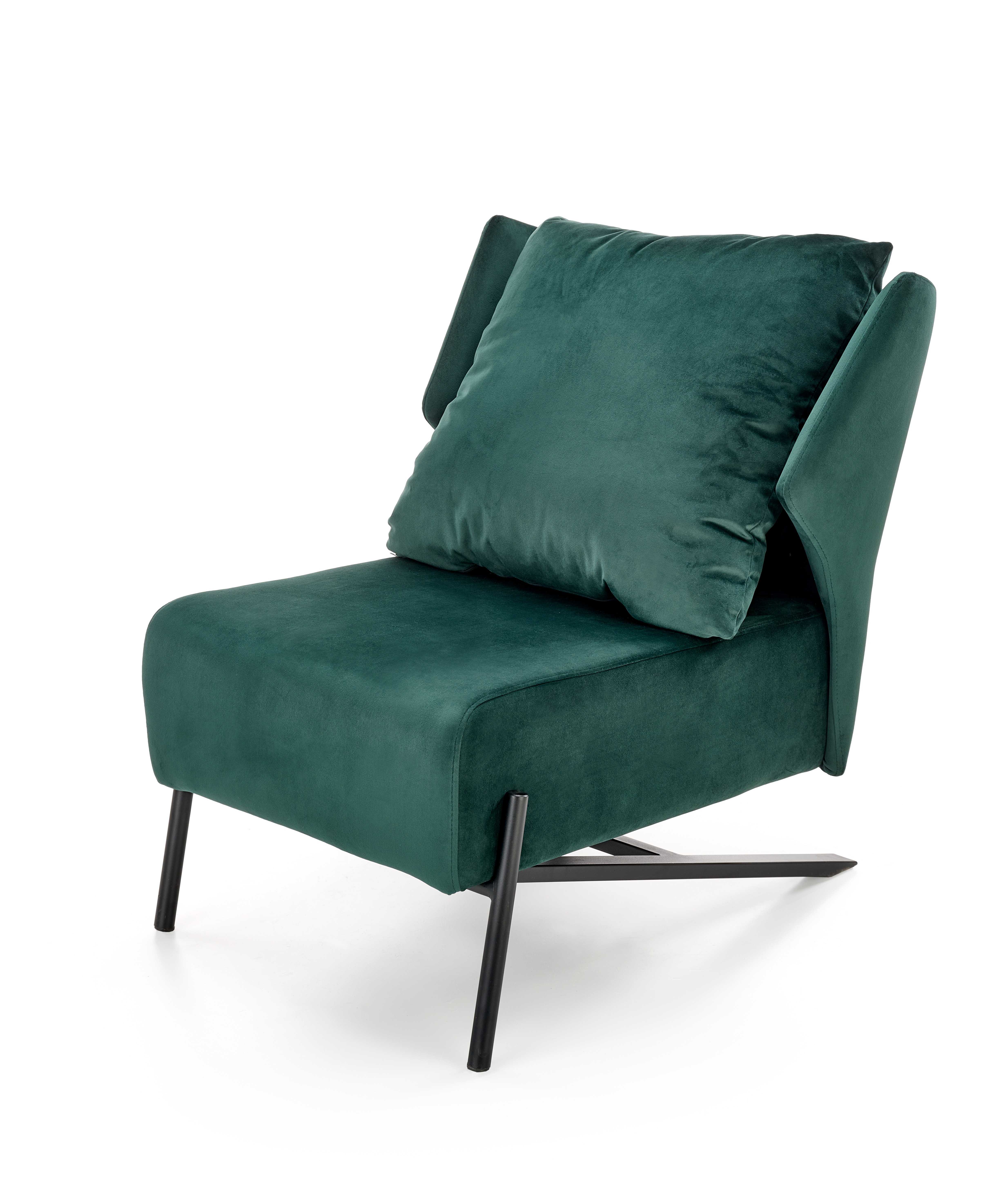 Кресло для отдыха HALMAR VICTUS, т.зелёный / черный 