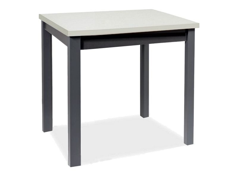 Фото и описание стол signal adam, белый матовый / черный, 90x65