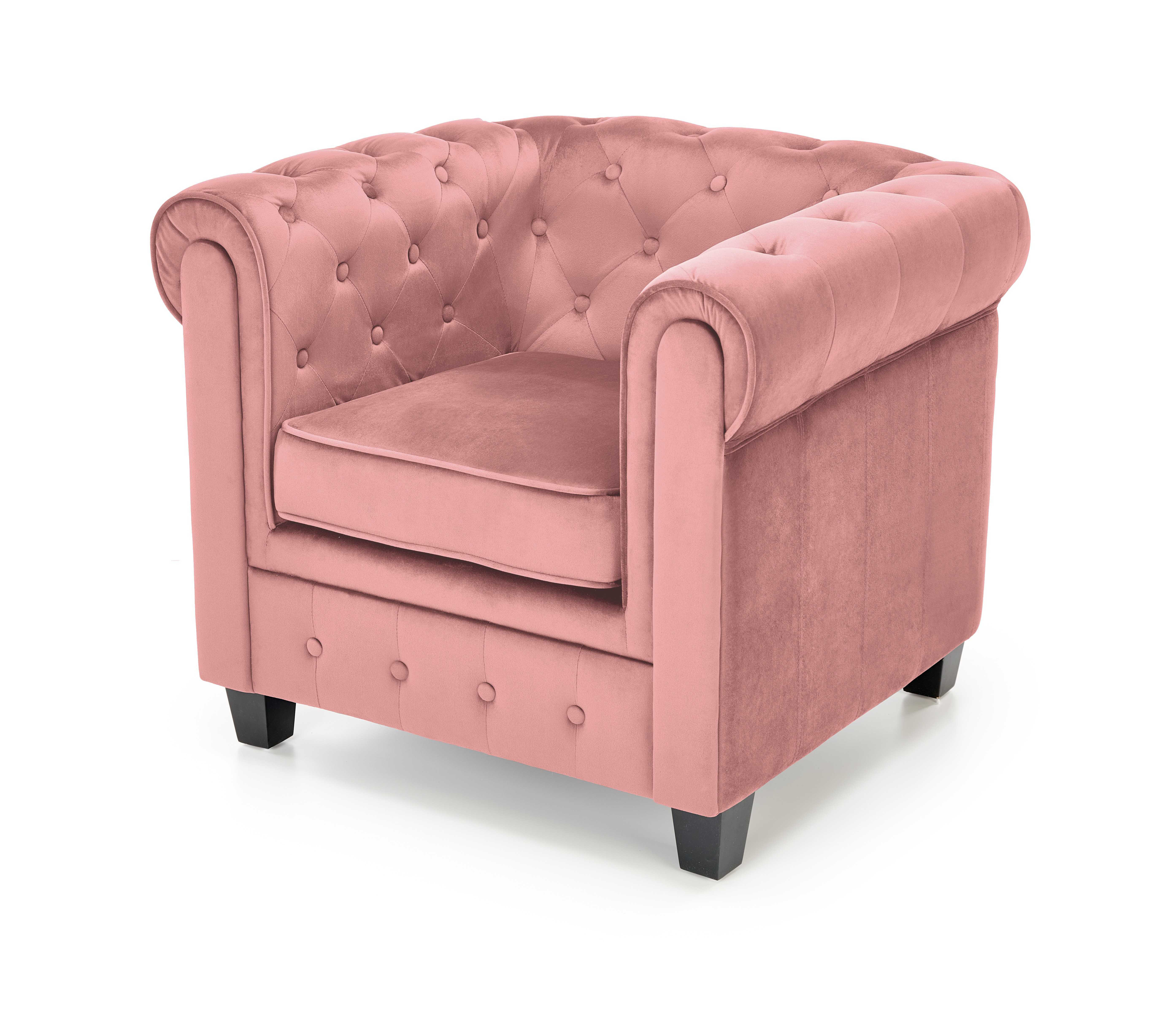 Кресло для отдыха HALMAR ERIKSEN, розовый / черный 