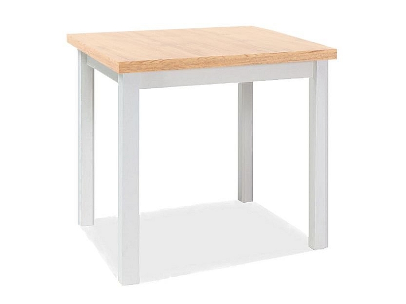 Фото и описание стол signal adam, дуб артизан / белый матовый, 90x65