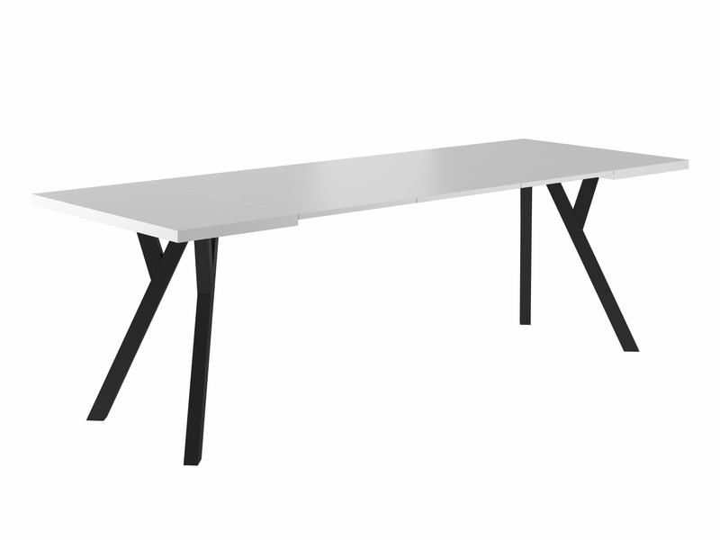 Фото и описание стол signal merlin, белый матовый / черный, 90(240)x90